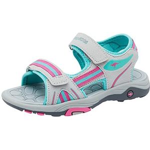 KangaROOS K-Leni Bari Kindersandalen, uniseks, grijs (Vapor Grey Mint), 29 EU