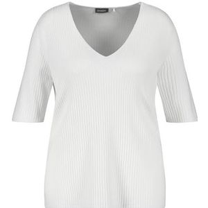 Samoon T-shirt voor dames, wit, 46 NL