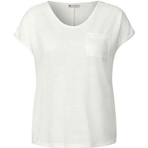 Street One - T-shirt - Luchtige Linnen Look - Ronde V-hals - Casual