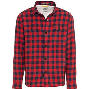 camel active Heren 409137/8S57 Hemd, Rood, M