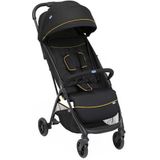 Chicco Glee lichtgewicht buggy, praktisch en lichtgewicht, automatische sluiting, brede en comfortabele zitting, wielen van hoge kwaliteit, verstelbare rugleuning, zonnekap, tot 22 kg, zwart