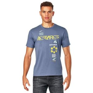 Alpinestars Animous Csf T-shirt voor heren, korte mouwen, ronde hals, leiblauw, maat L