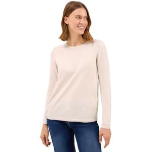 Cecil - Gebreide Trui - Oat Milk Beige Melange - Lange Mouwen