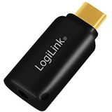LogiLink UA0356 - USB (type-C) geluidskaart (3,5 mm TRRS-stekker) met geïntegreerde digitale analoge converter (DAC) voor Hi-Fi kwaliteit geluid