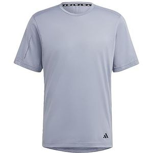 adidas Heren Yoga Base Training Tee, Silver Violet/Carbon, XS