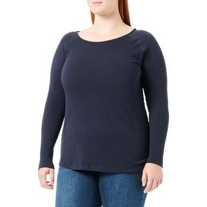 s.Oliver T-shirt voor dames met lange mouwen, blauw 46, blauw, 46