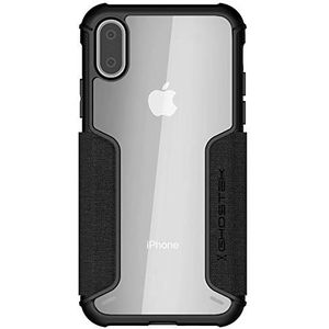 Ghostek Exec 3 iPhone XS/X Card Case met Industriële Kracht Militaire Drop Protection voor Apple iPhone XS/X 2018 | Ondersteunt Qi Draadloos Opladen | Werkt met Gezicht ID | Zwart