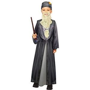 Amscan - Kinderkostuum Perkamentus van Harry Potter, cape, hoed, baard, schooldirecteur Hogwarts, tovenaar, magiër