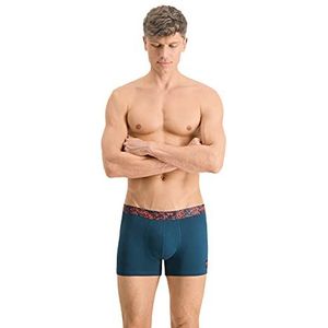 PUMA Heren Heren Bedrukte Elastische Boxer Shorts, Red Combo, XL