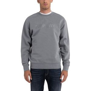 Replay Heren sweatshirt Second Life van 100% katoen, 192 Grijs, L