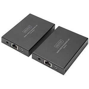 DIGITUS DS-55507 HDMI KVM Extender - Full HD 1080p 60 Hz - 150 m via LAN-kabel/Onbeperkt via Ethernet (IP-geschikt) - Set: Zender & Ontvanger - IR Infrarood - HDMI 1.4 & HDCP 1.4