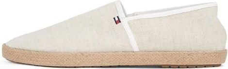 TOMMY HILFIGER Chambray Espadrille - Espadrilles - Ecru Wit - Raffia-Details