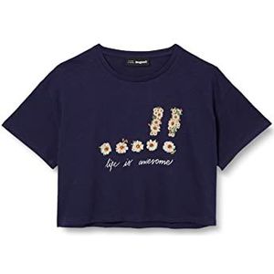 Desigual Ts_Swanson T-shirt voor meisjes, Blauw, 7-8 Jaren