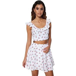 Blouse - Katoen - Geweven - Turquoise