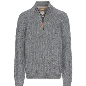 camel active Kabel Knit Troyer, Rock Grey, XL