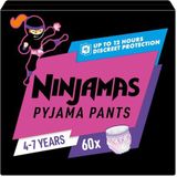 Ninjamas Pyjama Pants Meisje, 60 Pyjamabroekjes, 4-7 Jaar, 17-30kg, De Hele Nacht Lang Bescherming Tegen Lekken