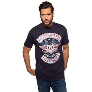 JP 1880 Heren, Bandshirt, Aerosmith, T-shirt met korte mouwen, donkermarine, 6XL, donkermarine, 6XL