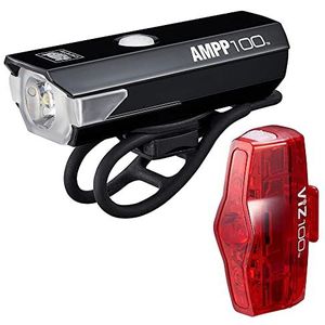 CatEye Unisex's AMPP Viz 100 Fietslamp, zwart, One Size