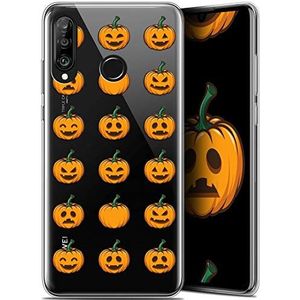 Beschermhoes voor 6,2 inch Huawei P30 Lite, ultradun, Halloween Smiley pompoen