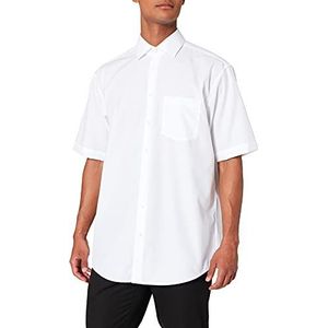 Seidensticker Businesshemd voor heren, comfort fit, strijkvrij, Kent-kraag, lange mouwen, 100% katoen, wit (wit 01), 44
