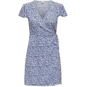 Jdy Sezen Life S/S Wrap Dress WVN Dia, cloud dancer, M