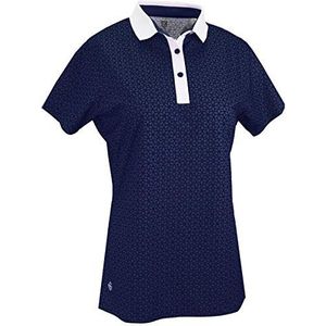 Island Green Vrouwen Golf Dames Bloemenprint Ademend Flexibel Vocht Wicking Zip Neck Polo Shirt Polo Shirt