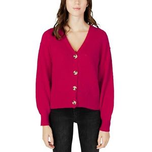 Vila Vituli L/S Rev Knit Cardigan/Su/Pb gebreide jas voor dames, roze, L