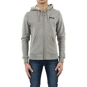 Schott NYC Swzip Sweatshirt voor heren, grijs (grijs), M