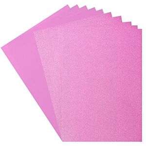 Florence Cardstock (216 GSM) & Glitter Papier (250 GSM), lichtroze, A4, 10 vellen, voor Scrapbooking, kaarten maken, stanssnijden en meer papierambachten