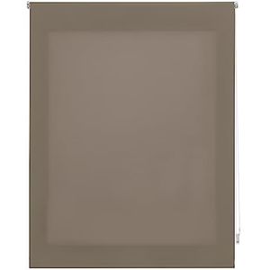 ECOMMERC3 Rolgordijn, lichtdoorlatend, glad, 140 x 175 cm (b x h), afmetingen stof, 137 x 170 cm, eenvoudige installatie aan muur of plafond, donkerbruin