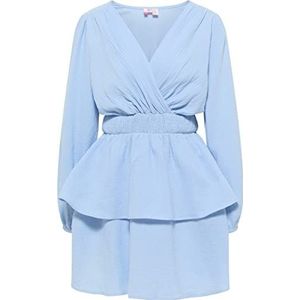 isha Dames mini-jurk 19323086-IS01, lichtblauw, XS, Mini-jurk, XS
