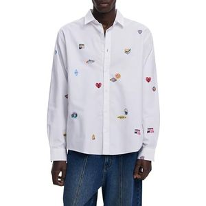 Desigual - Overhemd - Multicolor - Katoen - Lange Mouwen
