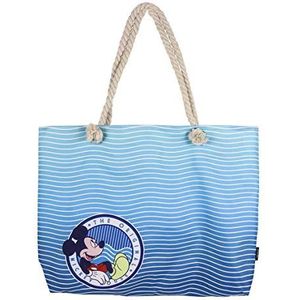 Cerdá Mickey Mouse strandtas, 100% katoen, uniseks, kinderen, blauw, 52