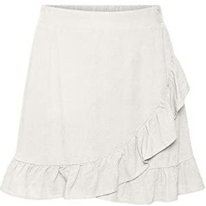 VERO MODA Vmmymilo Hw Mini Skirt WVN Ga Rok voor dames, wit (snow white), M