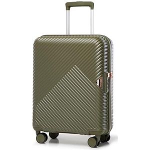 WITTCHEN Reiskoffer Handbagage Cabinebagage Rolkoffer Harde schaal van polycarbonaat met 4 draaiwielen Cijferslot Telescopisch handvat GL Style Line Maat L Olijf