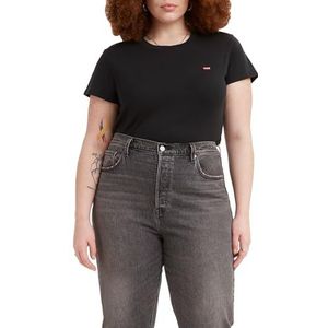 Levi's dames Plus Size SS Baby Tee, Caviar, 2XL