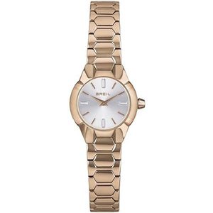 BREIL - Dameshorloge New One Collection TW1915 - damesaccessoires - puur horloge voor dames met een behuizingsdiameter van 24 mm en verstelbare armbandlengte van 13,5 tot 19 cm, Roségoud, armband