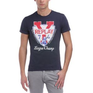Replay M3021 - T-shirt - heren - blauw - Small