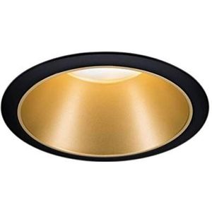 Paulmann 93403 LED inbouwlamp Cole rond incl. 1x6,5W dimbaar inbouwspot zwart, goud mat inbouwlamp kunststof, alu zink plafondspot 2700 K