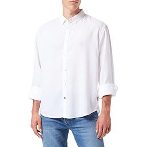 Timezone Heren Soft Linen Basic Shirt Shirt, pure white, 3XL