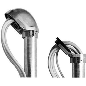 PremiumX Mastkap met kabeldoorvoer aluminium voor SAT-dakspanhouder wandhouder mast diameter 48-52 mm aluminium