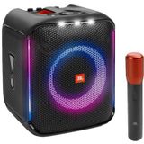JBL PartyBox Encore party-luidspreker in zwart ; Draagbare, waterdichte luidspreker voor binnen en buiten met ingebouwde verlichting, IPX4, diepe bas en 10 uur batterijduur