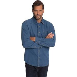 JP 1880, Heren Grote Maten Shirt 1, Denim Blauw, 3XL