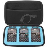 Analoge koffers GLIDE Case voor 3 Teenage Engineering Pocket Operators (transporttas/koffer gemaakt van duurzaam, hoogwaardig EVA/nylon, geïntegreerd gaaszakje), Zwart