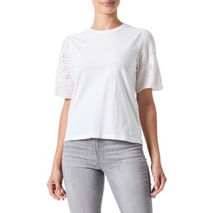 Yaslex Ss Top W. Emb Sleeves S. Noos, Star White, XL