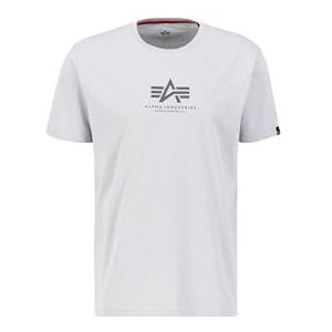 ALPHA INDUSTRIES - Basic T-shirt - Grijs - Korte Mouwen - Heren