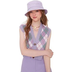 Sweater Vest - Purple - Plaid, lila, S