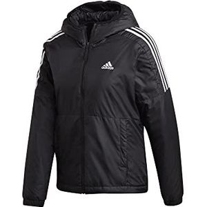 Adidas Essentials Geïsoleerde jas met capuchon, middelzware jas voor volwassenen, zwart, XXL