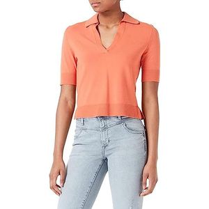 s.Oliver Damestrui met polokraag, korte mouwen, oranje, 36, oranje, 36