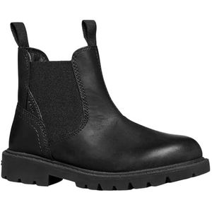 Geox - Enkellaarsjes - Zwart - Leer - Ademend